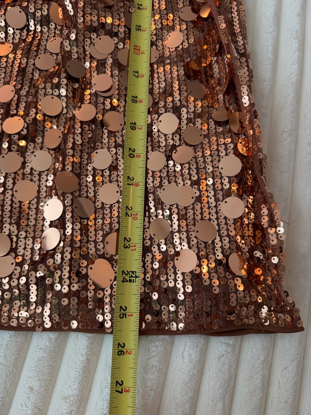Grace Karin Copper Sequin Halter Top. Medium - Picture 8 of 8